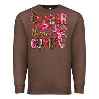 Chestnut Cooler than Cupid Valentine's Day Premium Sweatshirt - HowdyJamesFarm