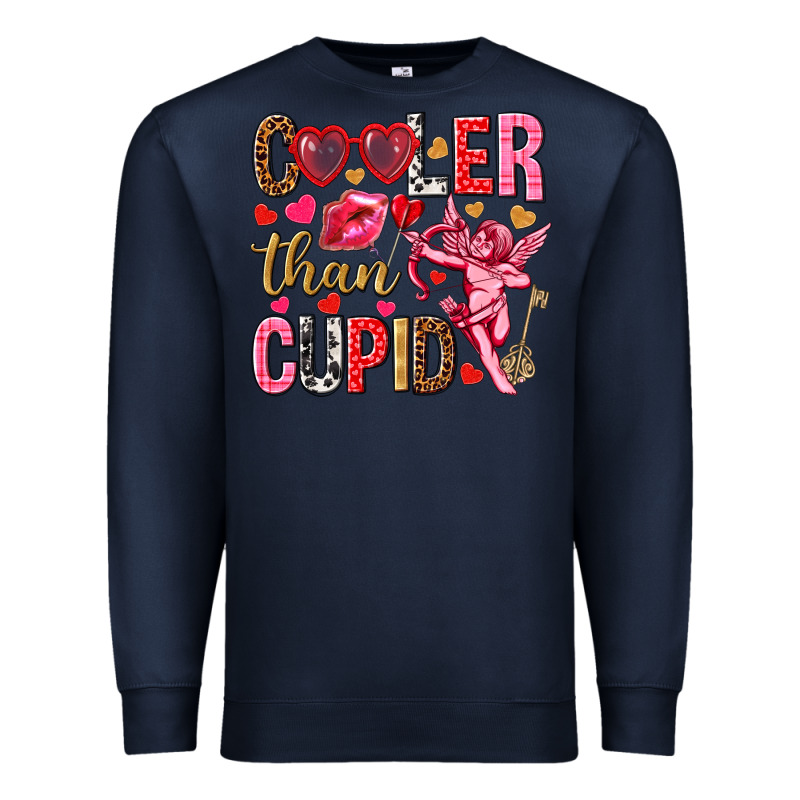 Cooler Than Cupid Valentine's Day Premium Sweatshirt by HowdyJamesFarm | Teevron