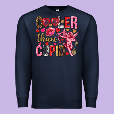 Cooler Than Cupid Valentine's Day Premium Sweatshirt Designed By Howdyjamesfarm