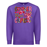 Purple Cooler than Cupid Valentine's Day Premium Sweatshirt - HowdyJamesFarm