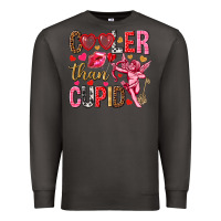 Smoke Cooler than Cupid Valentine's Day Premium Sweatshirt - HowdyJamesFarm