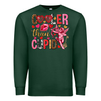 Sports Green Cooler than Cupid Valentine's Day Premium Sweatshirt - HowdyJamesFarm