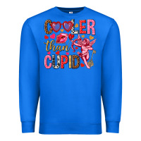 True Royal Cooler than Cupid Valentine's Day Premium Sweatshirt - HowdyJamesFarm