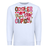 White Cooler than Cupid Valentine's Day Premium Sweatshirt - HowdyJamesFarm