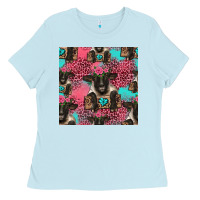 Baby Blue black sheep seamless pattern Ladies Tee - HRA Design Shop