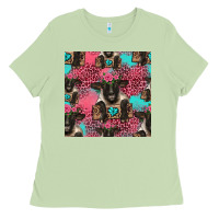 Matcha black sheep seamless pattern Ladies Tee - HRA Design Shop