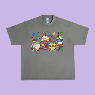 Autism Awareness Day Coffee Cups Urban Heavy Tee Designed By Maliassmallbusiness