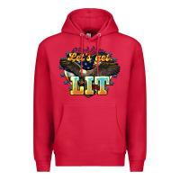 Cardinal Let's get lit America Eagle 4th of july Premium Hoodie - HowdyJamesFarm