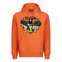 Carrot Let's get lit America Eagle 4th of july Premium Hoodie - HowdyJamesFarm