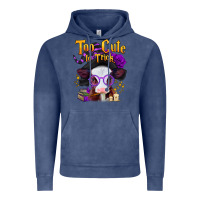 Vintage Denim too cute to trick halloween baby calf Vintage Hoodie - Jasminsmagicworld