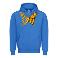 True Royal childhood cancer butterfly Zipper Hoodie - Jasminsmagicworld