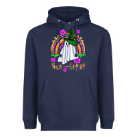 Navy Boo-tiful ghost Heavyweight Hoodie - NancyCooperArtShop