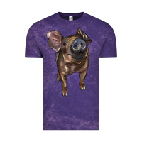 Cloud Purple baby duroc pig Vintage Tee - LillyAllenDesigns