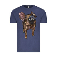 Vintage Denim baby duroc pig Vintage Tee - LillyAllenDesigns