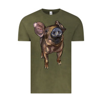 Vintage Olive baby duroc pig Vintage Tee - LillyAllenDesigns