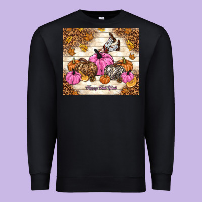Happy Fall Y'all Cowgirl Premium Sweatshirt Designed By Tumblerdesignbyshophia