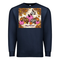 Navy happy fall y'all cowgirl Premium Sweatshirt - TumblerDesignByShophia