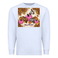 White happy fall y'all cowgirl Premium Sweatshirt - TumblerDesignByShophia