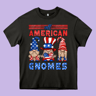 All American Gnomes Heavy Core Tee Designed By Hra Design Shop
