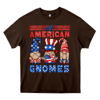 Chocolate Brown all american gnomes Heavy Core Tee - HRA Design Shop