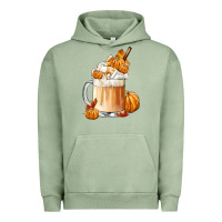 Pigment Oil Green Fall Coffee Urban Hoodie - FaDigitalArtStudio
