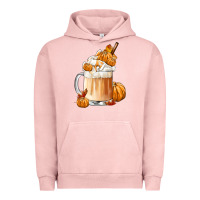 Pigment Salmon Fall Coffee Urban Hoodie - FaDigitalArtStudio