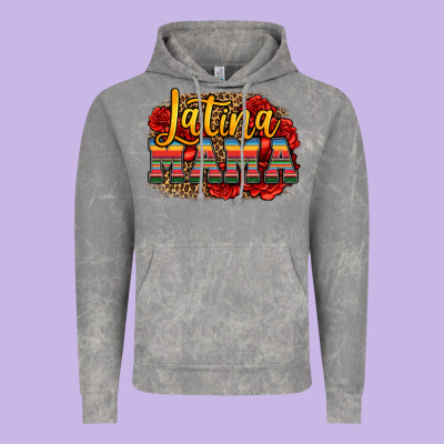 Latina Mama Vintage Hoodie Designed By Jasminsmagicworld
