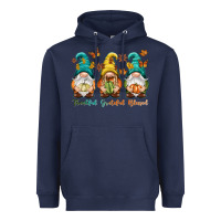 Navy Thankful grateful blessed Heavyweight Hoodie - NancyCooperArtShop