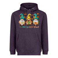 Plum Thankful grateful blessed Heavyweight Hoodie - NancyCooperArtShop