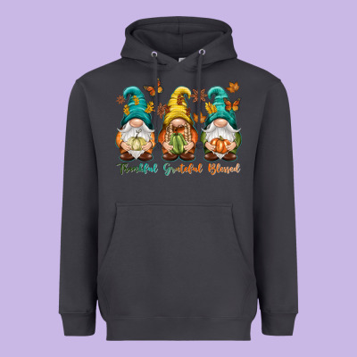 Thankful Grateful Blessed Heavyweight Hoodie Designed By Nancycooperartshop
