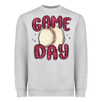 Heather Grey game day baseball Heavyweight Sweatshirt - MaliasSmallBusiness