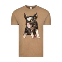 Vintage Coffee baby berkshire pig Vintage Tee - LillyAllenDesigns