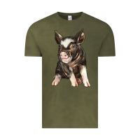 Vintage Olive baby berkshire pig Vintage Tee - LillyAllenDesigns