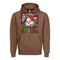 Chestnut Christmas junkie Santa Claus Zipper Hoodie - Jasminsmagicworld