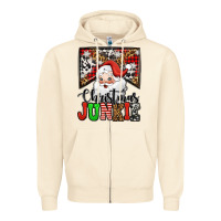 Sandshell Christmas junkie Santa Claus Zipper Hoodie - Jasminsmagicworld