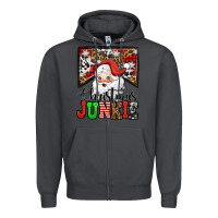 Smoke Christmas junkie Santa Claus Zipper Hoodie - Jasminsmagicworld