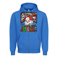 True Royal Christmas junkie Santa Claus Zipper Hoodie - Jasminsmagicworld