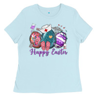 Happy Easter Eggs Nurse N Ladies Tee | Teevron