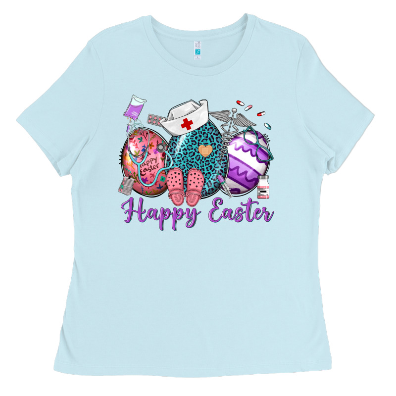 Happy Easter Eggs Nurse N Ladies Tee by Neo Western | Teevron