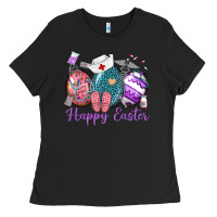 Black happy easter eggs nurse n Ladies Tee - Neo Western