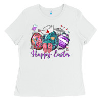 White happy easter eggs nurse n Ladies Tee - Neo Western