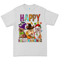 Dove Grey Happy hallothankmas dog Premium Tee - FaDigitalArtStudio
