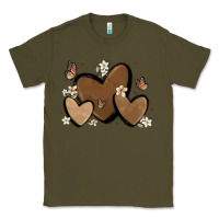 Army Green melanin hearts Classic Tee - MaliasSmallBusiness