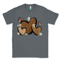 Charcoal Heather melanin hearts Classic Tee - MaliasSmallBusiness
