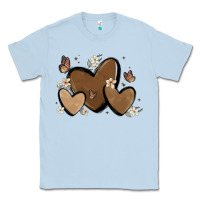 Dusty Blue melanin hearts Classic Tee - MaliasSmallBusiness