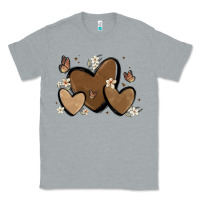 Heather Grey melanin hearts Classic Tee - MaliasSmallBusiness