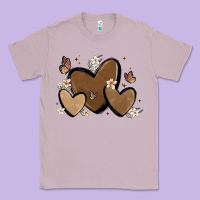 Melanin Hearts Classic Tee Designed By Maliassmallbusiness
