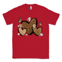 Red melanin hearts Classic Tee - MaliasSmallBusiness