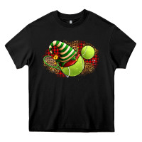 Black Tennis Christmas With Racket And Hat Heavy Core Tee - FaDigitalArtStudio