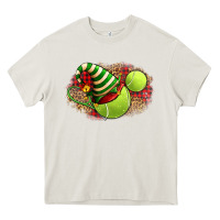 Cream Tennis Christmas With Racket And Hat Heavy Core Tee - FaDigitalArtStudio
